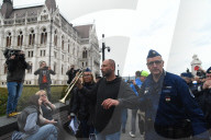 Protestors Protesters Against A Fundamental Law Change Restricting The Right Of Assembly 