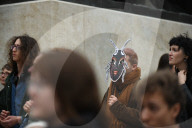 Protestors Protesters Against A Fundamental Law Change Restricting The Right Of Assembly 