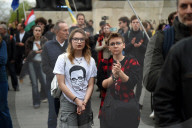Protestors Protesters Against A Fundamental Law Change Restricting The Right Of Assembly 