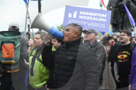 Protestors Protesters Against A Fundamental Law Change Restricting The Right Of Assembly 