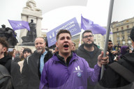 Protestors Protesters Against A Fundamental Law Change Restricting The Right Of Assembly 