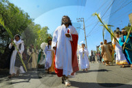 Palm Sunday Reenactment  In Mexico- Holy Week