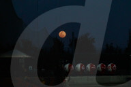 April  Pink Full Moon Seen Over Mexico City