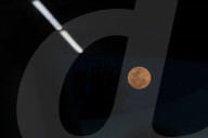 April  Pink Full Moon Seen Over Mexico City