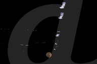 April  Pink Full Moon Seen Over Mexico City