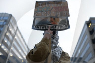 Pro-Palestine Protesters Demand Freedom For Mahmud Khalil At ICE Building Rally