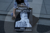 Pro-Palestine Protesters Demand Freedom For Mahmud Khalil At ICE Building Rally