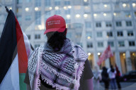 Pro-Palestine Protesters Demand Freedom For Mahmud Khalil At ICE Building Rally