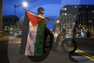 Pro-Palestine Protesters Demand Freedom For Mahmud Khalil At ICE Building Rally