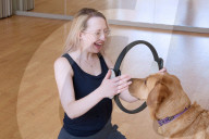 Emma hat 'nen Blindenhund: Emma Norman aus Biggleswade hat die ZSD Augenerkrankung und ist auf ihren Assistenzhund Archie angewiesen
