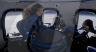 Moment Katy Perry and Lauren Sanchez in all female Blue Origin space flight went weightless