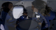 Moment Katy Perry and Lauren Sanchez in all female Blue Origin space flight went weightless
