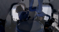 Moment Katy Perry and Lauren Sanchez in all female Blue Origin space flight went weightless