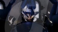 Moment Katy Perry and Lauren Sanchez in all female Blue Origin space flight went weightless