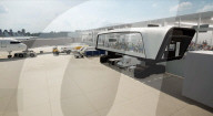 Wheeled passenger lounge for faster airline loading