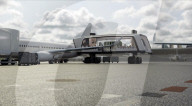 Wheeled passenger lounge for faster airline loading