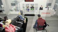Wheeled passenger lounge for faster airline loading