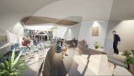 Concept cruise ship for ageing population in the year 2100