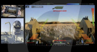 Military plough clears mines and makes dirt roads