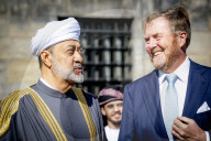 King Willem-Alexander And Queen Maxima And Sultan Haitham Bin Tarik During The Welcome Ceremony On Dam Square  - 15 Apr 2025