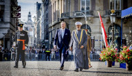 King Willem-Alexander And Queen Maxima And Sultan Haitham Bin Tarik During The Welcome Ceremony On Dam Square  - 15 Apr 2025