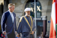 King Willem-Alexander And Queen Maxima And Sultan Haitham Bin Tarik During The Welcome Ceremony On Dam Square  - 15 Apr 2025