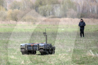 Ukraine Forces test ground-based robots