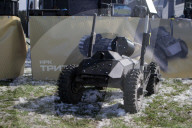 Ukraine Forces test ground-based robots