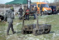Ukraine Forces test ground-based robots