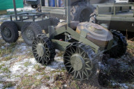Ukraine Forces test ground-based robots