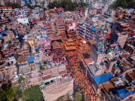 Bisket Jatra Celebration In Thimi, Nepal