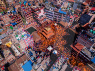 Bisket Jatra Celebration In Thimi, Nepal