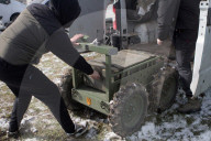 Ukraine Forces test ground-based robots