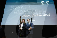 The Torch Unveiling Ceremony For The Presentation Of The 2026 Winter Olympics And Paralympics Games Torches Of Milano Cortina 2026 In Milan