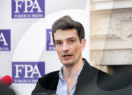 Tim Bouverie, author of Allies at War press briefing at the Foreign Press Association