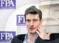 Tim Bouverie, author of Allies at War press briefing at the Foreign Press Association