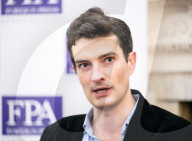Tim Bouverie, author of Allies at War press briefing at the Foreign Press Association