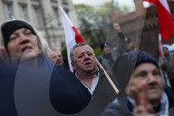 Protest In Defense Of TV Republika In Krakow