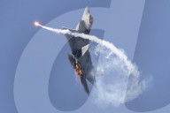 Lockheed Martin F-22 Raptor With Flares In Yuma, Arizona. 