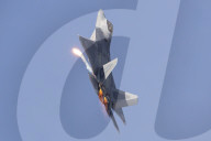 Lockheed Martin F-22 Raptor With Flares In Yuma, Arizona. 