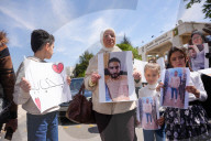 Syrians Protest In Umayyad Square Demanding To Know The Fate Of Their Relatives In Libya