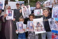 Syrians Protest In Umayyad Square Demanding To Know The Fate Of Their Relatives In Libya