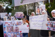 Syrians Protest In Umayyad Square Demanding To Know The Fate Of Their Relatives In Libya