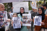 Syrians Protest In Umayyad Square Demanding To Know The Fate Of Their Relatives In Libya