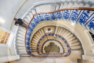Anthony and Kel Matsena (The Matsena Brothers) at the Courtauld Gallery, Somerset House, London, UK.