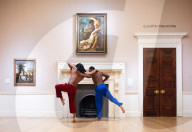 Anthony and Kel Matsena (The Matsena Brothers) at the Courtauld Gallery, Somerset House, London, UK.