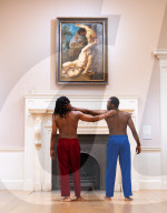 Anthony and Kel Matsena (The Matsena Brothers) at the Courtauld Gallery, Somerset House, London, UK.