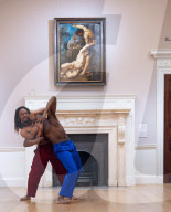 Anthony and Kel Matsena (The Matsena Brothers) at the Courtauld Gallery, Somerset House, London, UK.