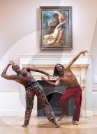 Anthony and Kel Matsena (The Matsena Brothers) at the Courtauld Gallery, Somerset House, London, UK.