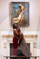 Anthony and Kel Matsena (The Matsena Brothers) at the Courtauld Gallery, Somerset House, London, UK.